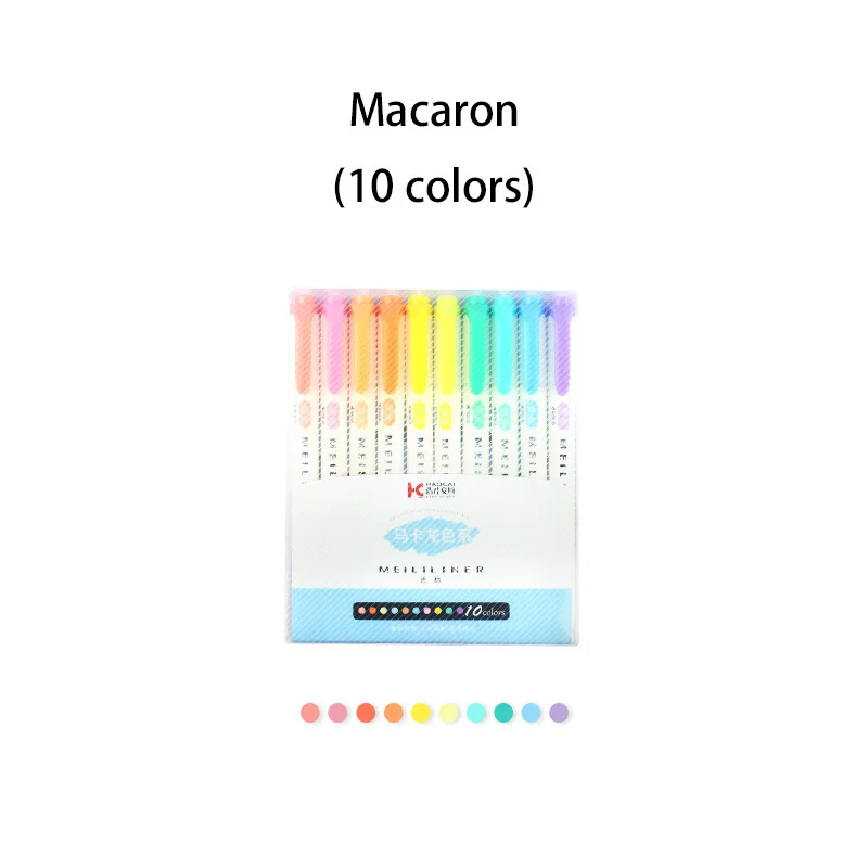 3/5/10/25 Farben Textmarker Pastellmarker Doppelspitze Fluoreszierender Stift für Kunstzeichnungen Kritzeln Markieren Schule Büromaterial: Grün