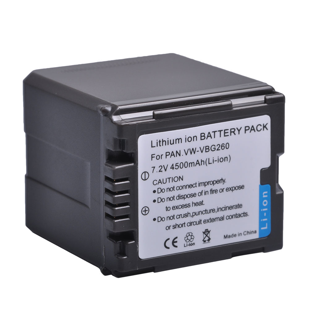 4500mAh VW-VBG260 VW-VBG130 VW-VBG070 Battery for Panasonic AG-AC7 AG-AF100 HDC-SD10 HDC-HS9 HDC-HS20 SDR-H40 SDR-H48 HDC-TM20