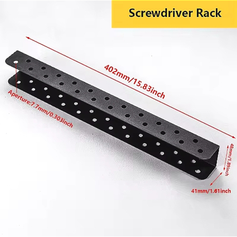 Wall Mounted Carbon Steel Wall Tool Rack Stand For Neat & Accessible Tool Arrangement Organizing Various Sizes Of Pliers: DARK GRAY