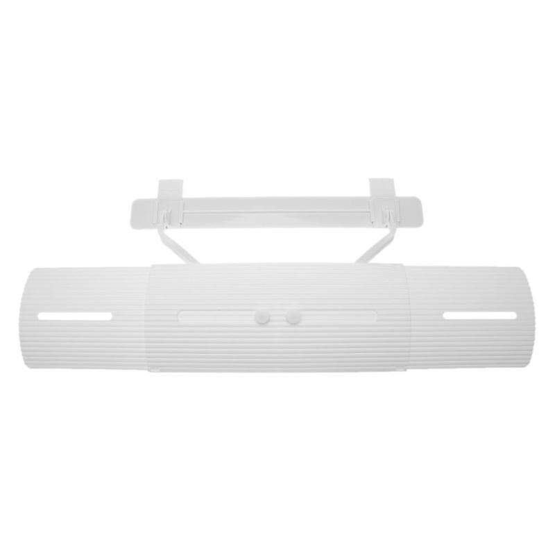 Verstelbare Anti-Wind Shield Voorruit Airconditioning Baffle Schild Wind Gids Maand Airconditioner Cover: WHITE