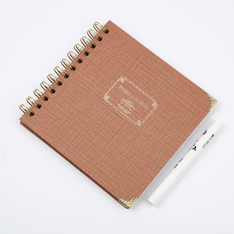 Baby Groei Gedenkteken Boek Diy Album Kleuterschool Afstuderen Foto Plakboek Handgemaakte 20 Pagina 'S Losbladige Fotoalbum Chic: Oranje