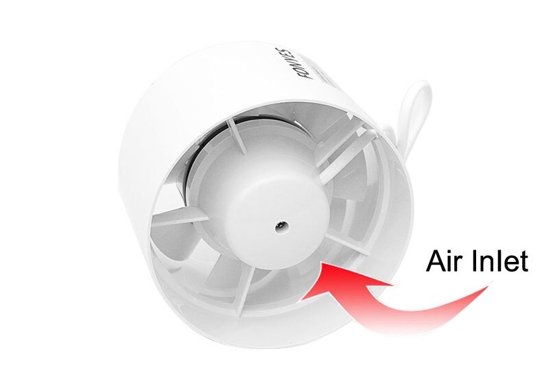 220V 4inch Silent Wall Extractor Exhaust Duct Ventilation Fan Air Blower Window Ventilator Vent Kitchen Bathrooms Bedroom Home