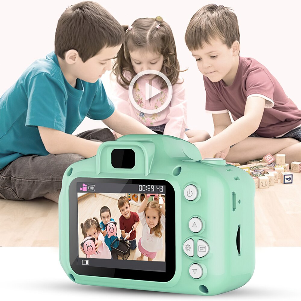 TRAVOR – Mini appareil Photo numérique HD 1080P pour enfants, jouets pour enfants, caméscope vidéo DV, , carte TF de 32 go