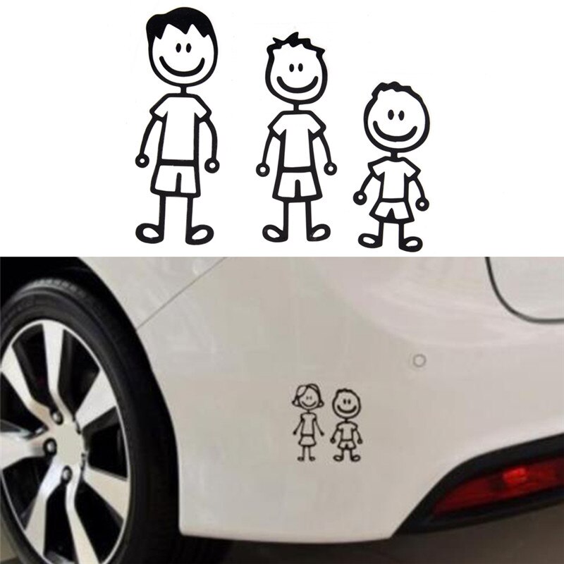 1 Uds. Pegatina personalizada Viny para miembros de la familia, pegatina para coche, adhesivo DIY, adhesivos para ventana de coche, pegatina impermeable para coche