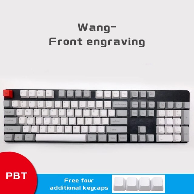 Top Gedruckt OEM PBT Keycap Für Mechanische Tastatur 108 Schlüssel Vollen Satz Dolch Verdicken Tastenkappen Schlüssel Für Blau/Rot/braun/Schwarz Schalter: Wang-1