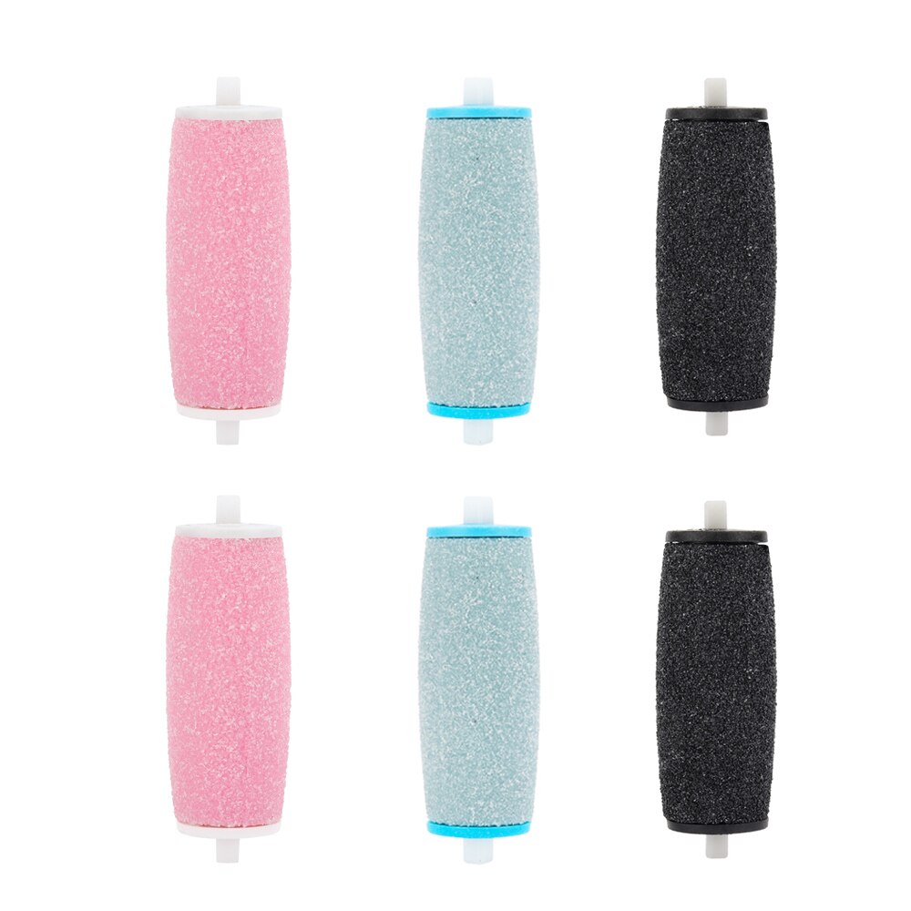 6 stuks doffe nagellak voetverzorgingstoolkoppen, eeltverwijderaars, navullingen, vervangende rollen voor scholls vijl voetverzorgingstool: 6 stuks multicolor