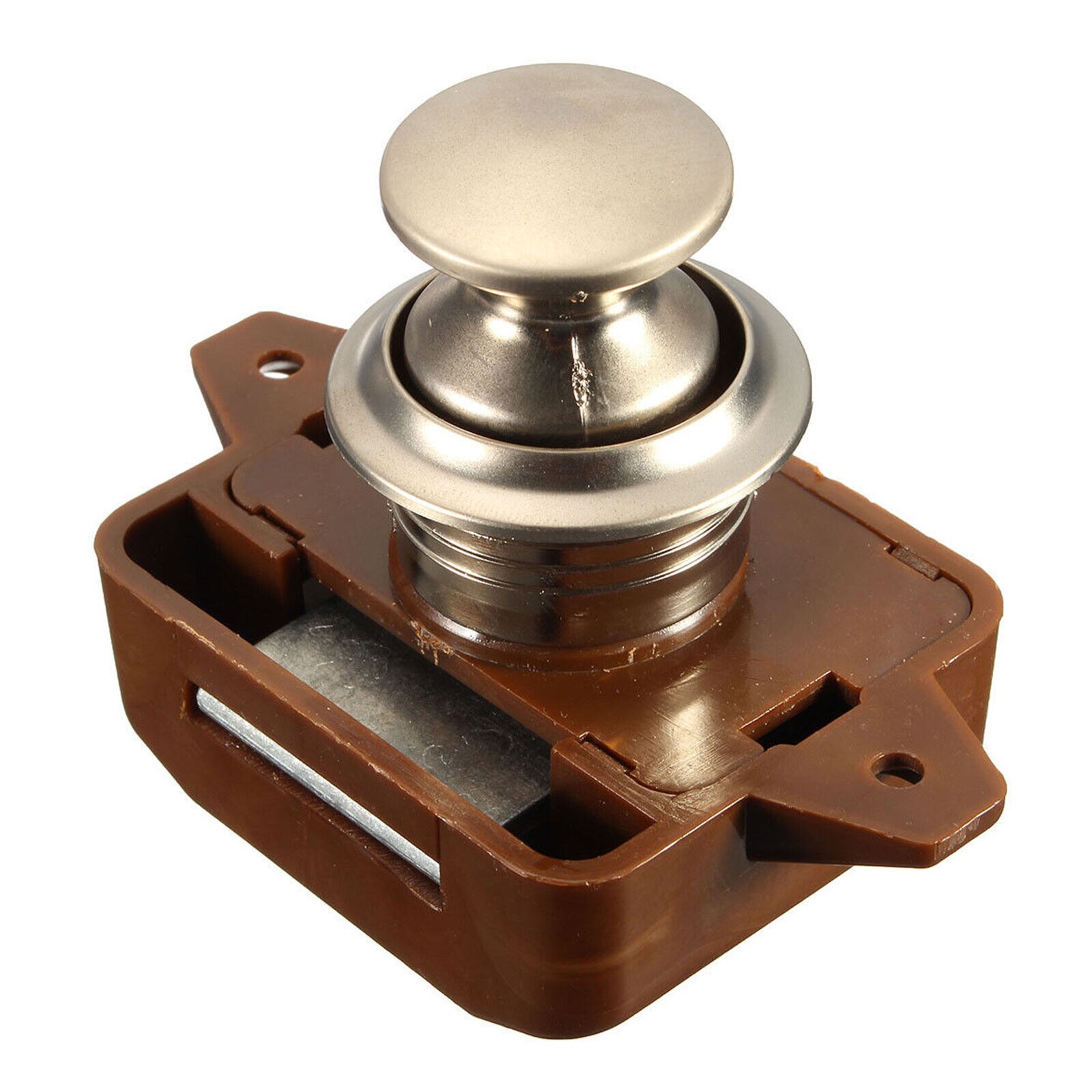 Cabinet Catch Lock Push Button Caravan Cupboard Furniture Latch Knob Beautiful Appearance