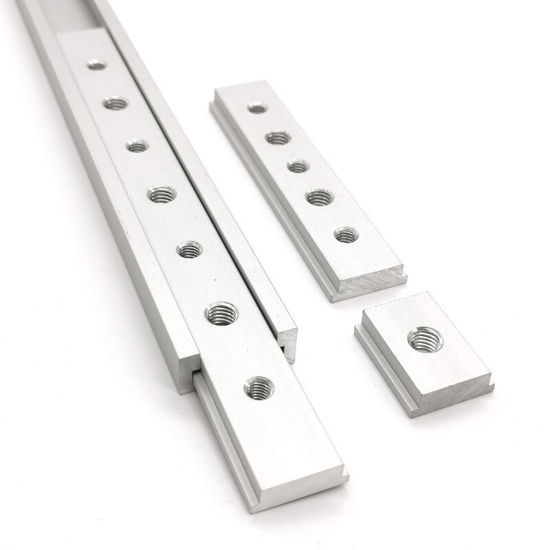 Aluminium  m6 / m8 t- skinne aluminiumslegering glidemøtrik t-møtrik til 30/45 t skinne klemme skrue rille fastgørelsesanordning træbearbejdningsværktøj