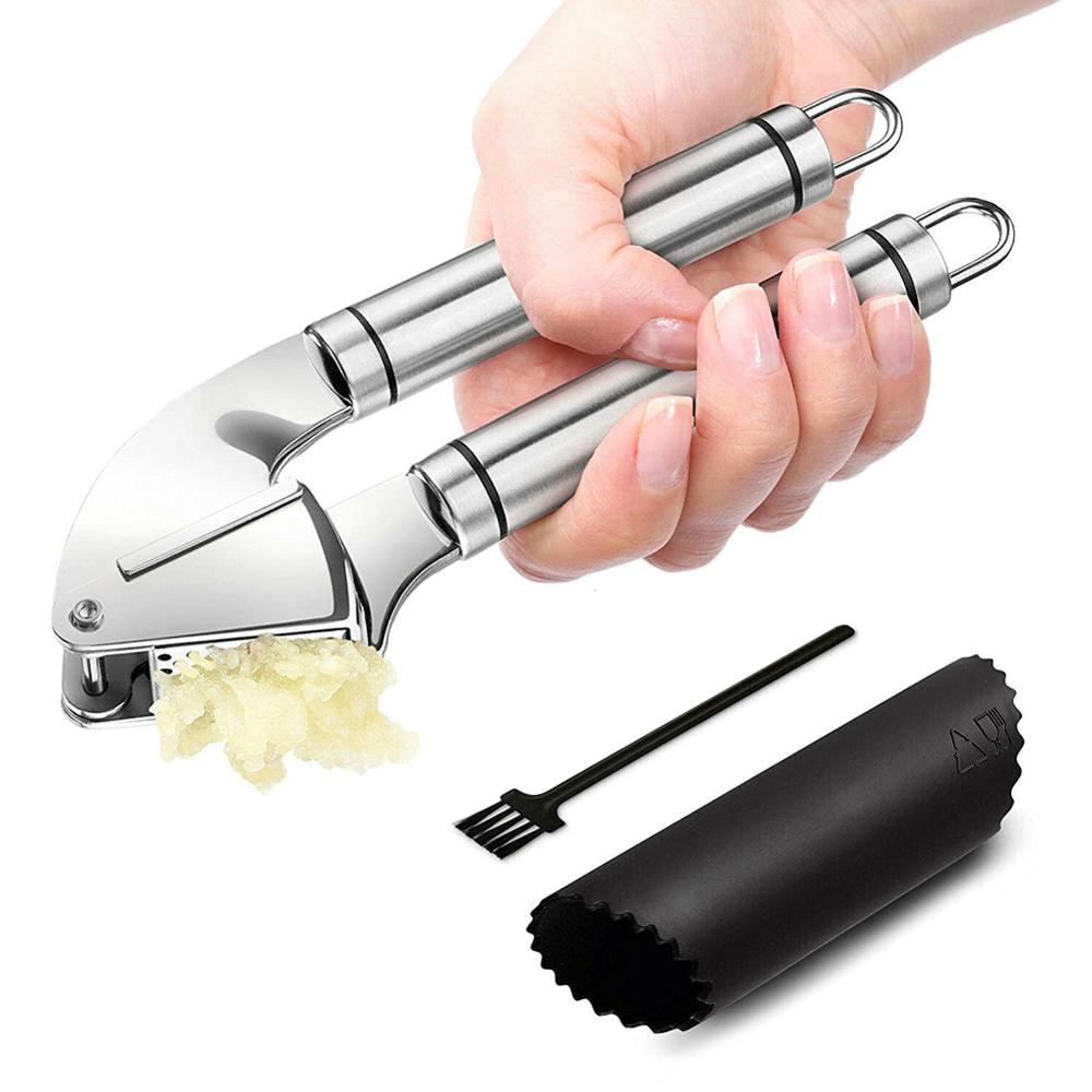 Knoflookpers Rvs Knoflook Vleesmolen Tool Professionele, Food Grade 304 Echt Roestvrij Staal Knoflook Crusher Knijper