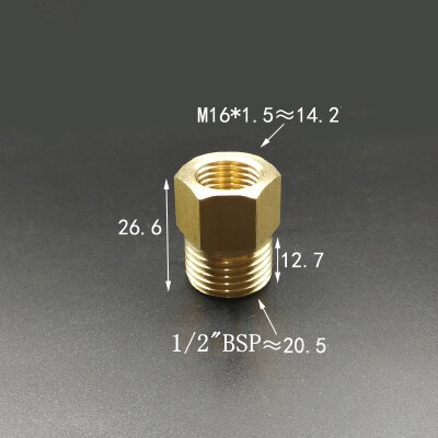 M10 M14 M16 M20 Metric Female To Male Thread Connection Brass Pipe Fitting Adapter Coupler Connector For Fuel Gas Water: NO4