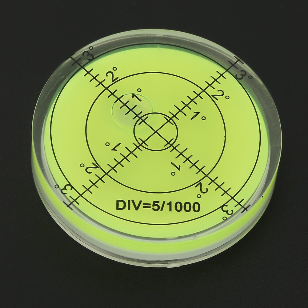 Electronic Protractor 60mm Diameter Measuring Tool Round Level Bubble With Scale For Camera Platform Balance Linear Scale