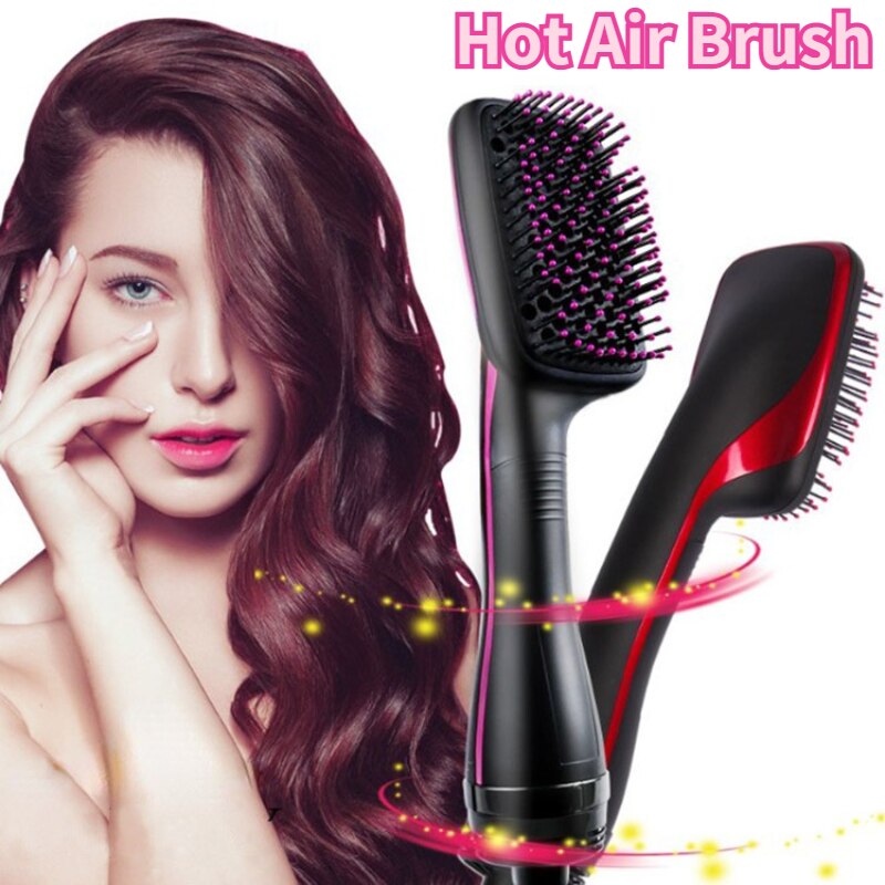 Brosse à Air One Step pour femmes, sèche-cheveux électrique pour lisser les cheveux, brosse soufflante pour coiffer les cheveux