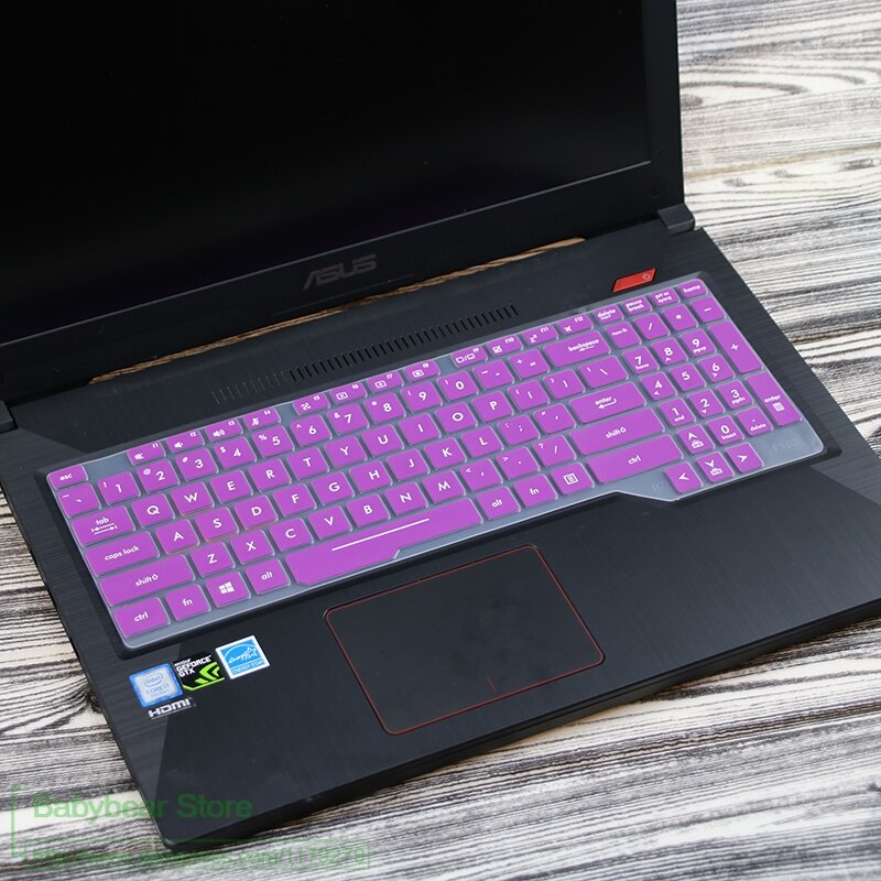 Asus tuf gaming  fx504 fx504ge fx504gd fx504gm fx504g fx503 fx503vd 15 tuuman 15.6 tuuman silikoninen kannettavan tietokoneen näppäimistön suojakuori: Violetti