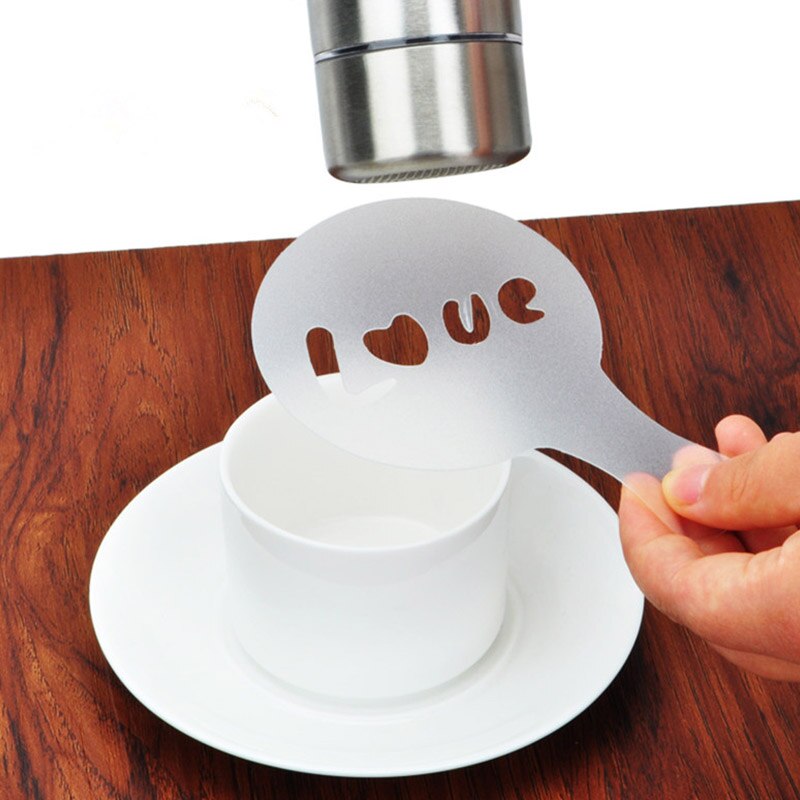 16 stk / sæt barista værktøjer kaffe tilbehør cafe blomst udskrivning model til køkken cappuccino latte kunst plast dekorationsværktøjer