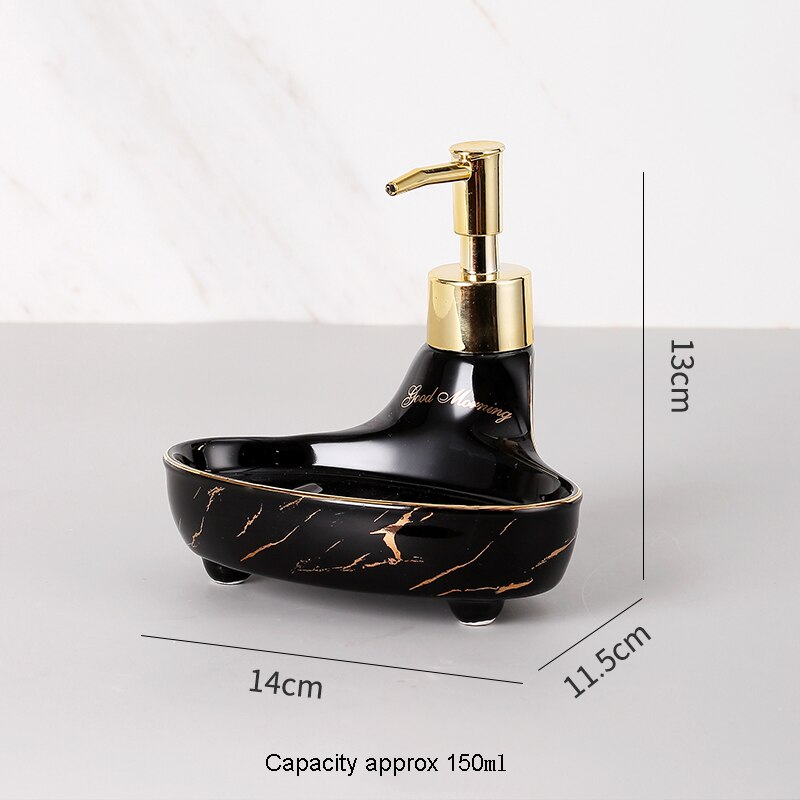 Ceramic Shampoo Bottle Modern Bathroom Soap Dispenser Set Household Dual Purpose Squeeze Bottled Daily Necessities: B2 150ml