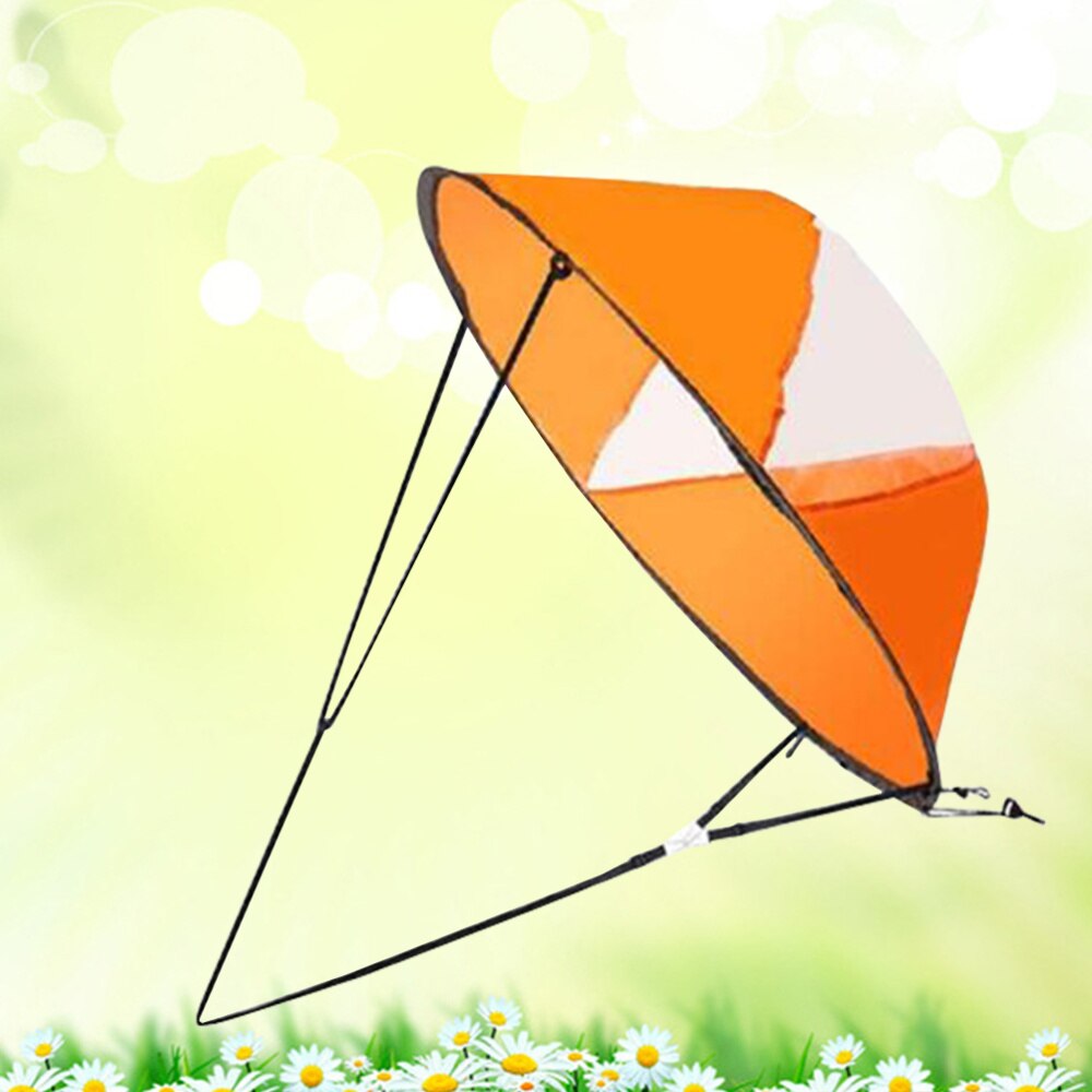 Foldable Kayak Sail Scout Downwind Wind Paddle Popup Canoe Kayak Sail with Clear Window Folding Sail Kayak Accessories(Orange/10