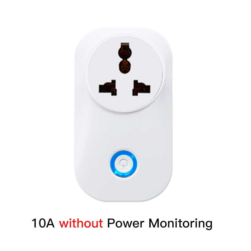 FrankEver Wifi Smart Socket 10A 16A with Power Monitoring Surge Protector for Israel India Brazil Italy UK EU AU Smart Plug: India 10A