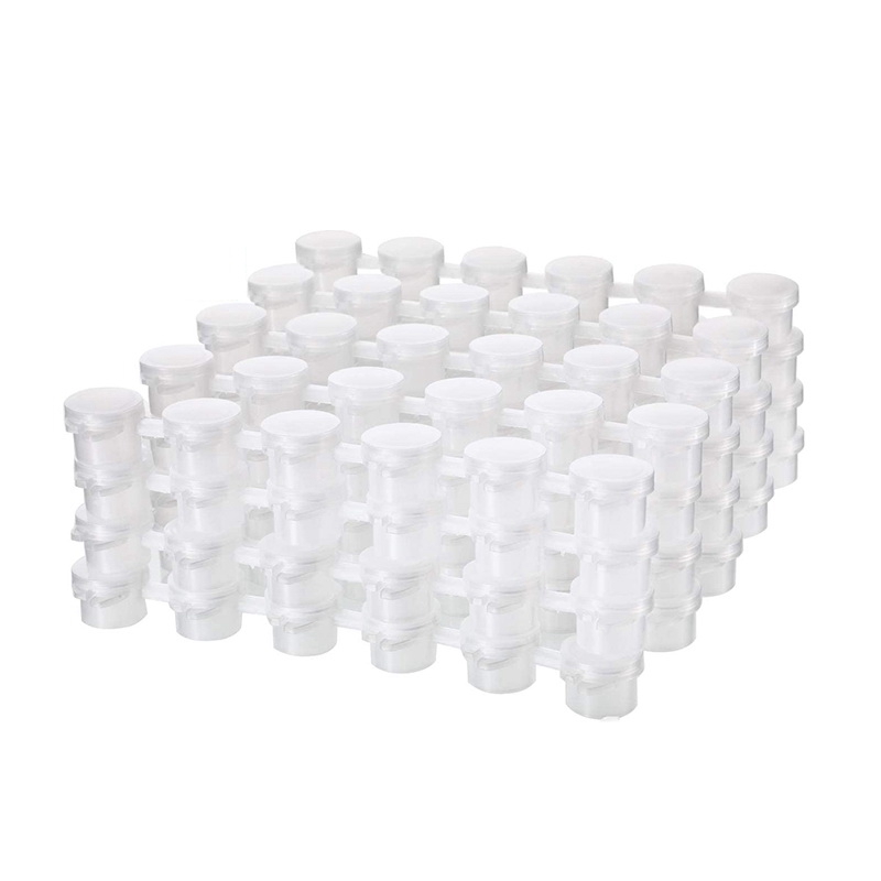 24 Strips Lege Verf Strips Verf Cup Potten Clear Storage Containers Schilderen Arts Ambachten Levert 144 Potten In Totaal: YELLOW