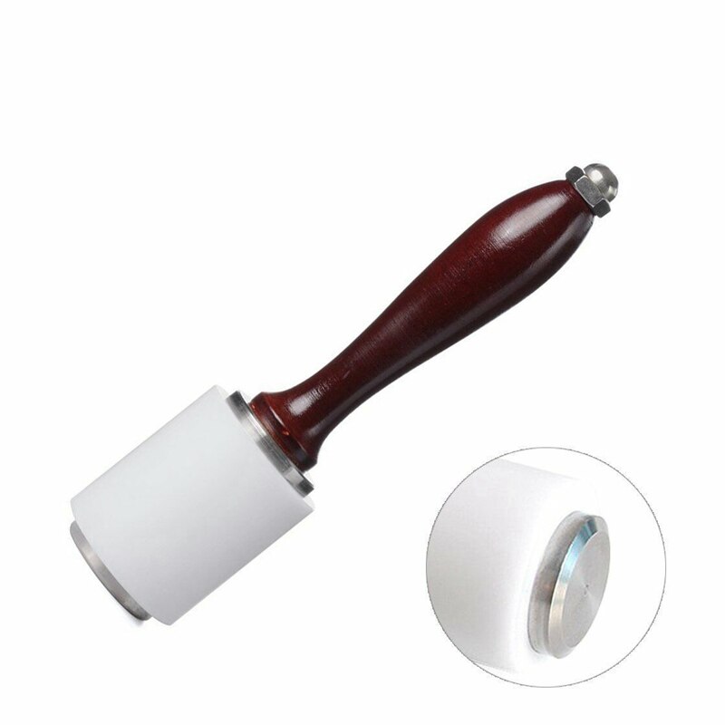 Läder carving hammar kit trä pyssel hantverk kohud punch cutter handgjorda hammare verktyg med handtag läder hantverksverktyg