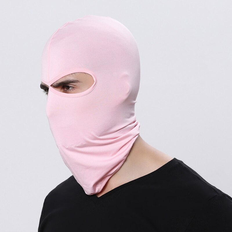 16 Color Balaclava for Men Hats Beanie Lycra Face Ski Mask Bonnets for Women Nurse Cap for Men Outdoor Sun Protection Hood MZ100: Pink