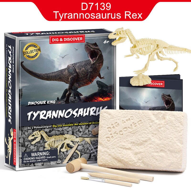 11 styles dinosaur digging toys Tyrannosaurus Rex Triceratops Velociraptor skeleton digging toys boys Christmas: D7139