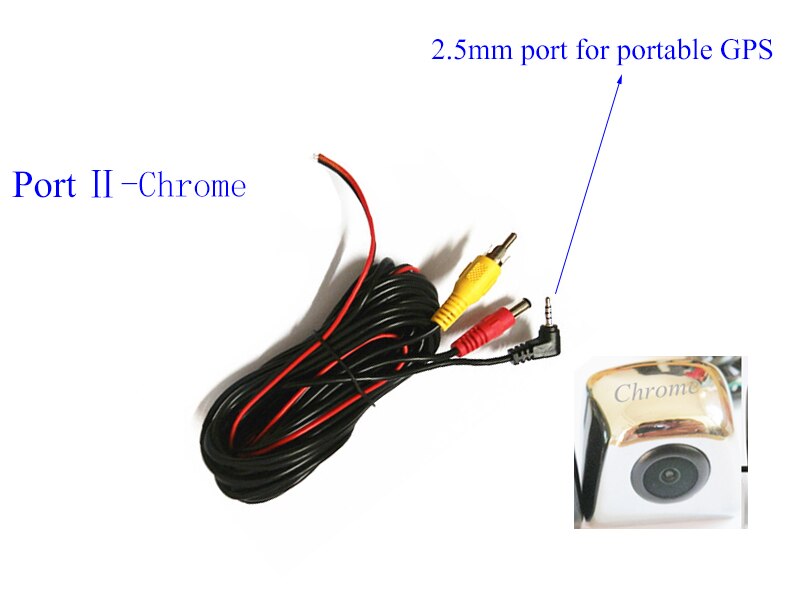 Wired Universal HD CCD Car Rear view Backup Reverse Parking Camera Black Chromed White Silver Camera 170 degrees: Portable GPS Chrome