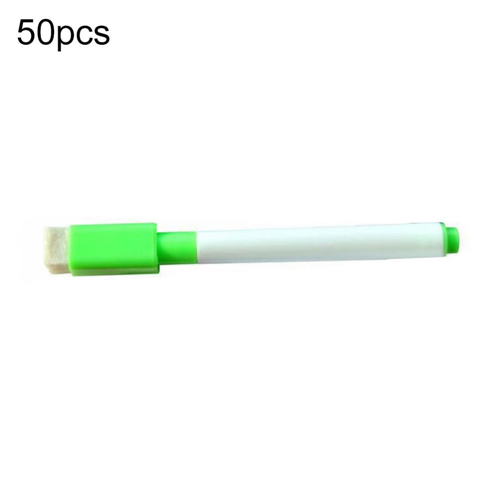 50Pcs Erasable Dry Whiteboard Markers Drawing Pens School Office Stationery: Green 50pcs