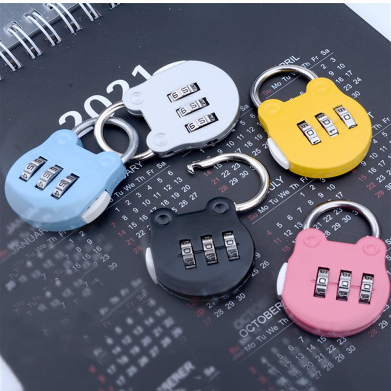 KK&amp;FING Cartoon Password Locks Small Padlock Mechanical Anti-theft Lock For Luggage Compartment Notebook Diary Bag Mini Lock