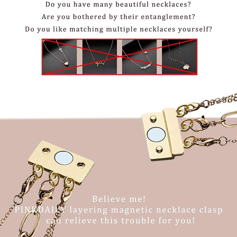 Necklet Double Layering Clasp Diy Jewelry Accessories Lobster Buckle Metal Double Layering Clasp Jewelry Accessories