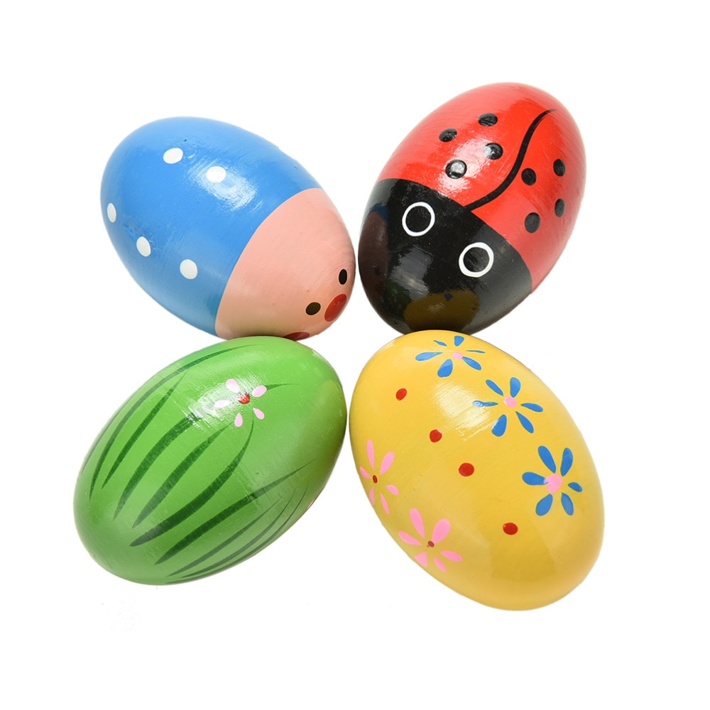 Kleuren Willekeurige -Selling Kinderen Houten Zand Eieren Instrumenten Percussie Muzikaal Speelgoed