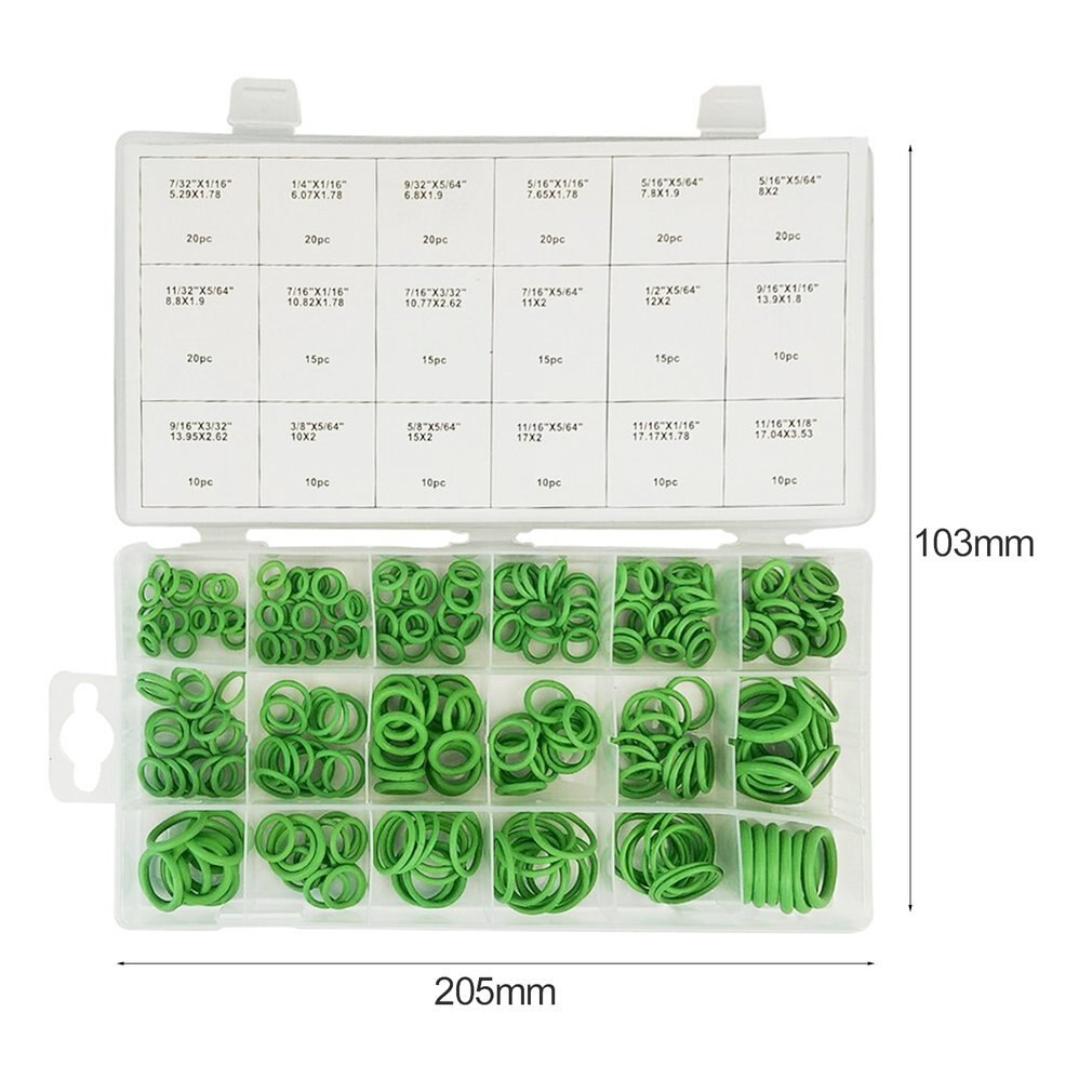 270Pcs Rubber O Ring Sets For Car Auto Repair Tools Washer Seals Watertightness Various Kit Air Conditioning O Rings Rubber Ring