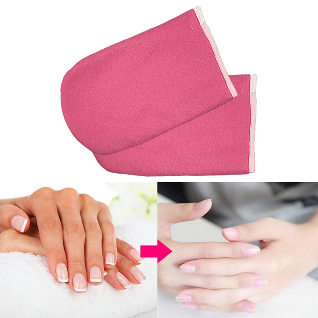 Gants de pied en cire de paraffine pour SPA, chaussons confortables en coton, soins thermiques: Pink Glove
