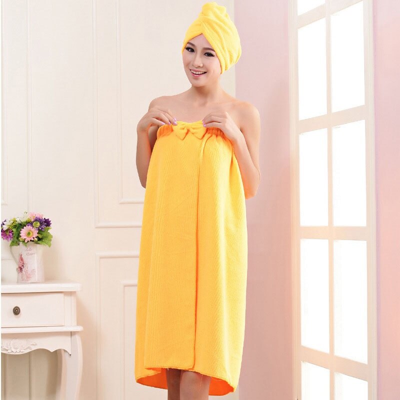 140*73 cm kvinder badeskørt absorberende bruser krop spa bad wrap håndklæde badekåbe tørt hår kapsler: B