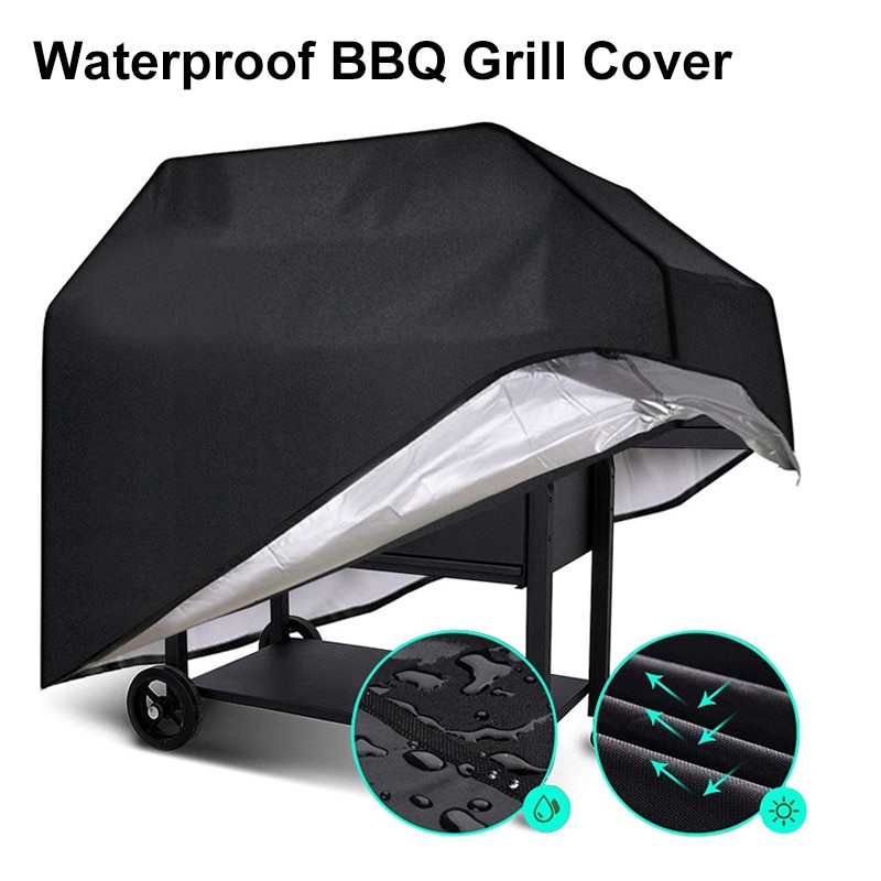 Parasol impermeable para parrilla de barbacoa, cubierta antipolvo, lluvia, UV, para carbón, accesorios de barbacoa eléctrica, jardín al aire libre