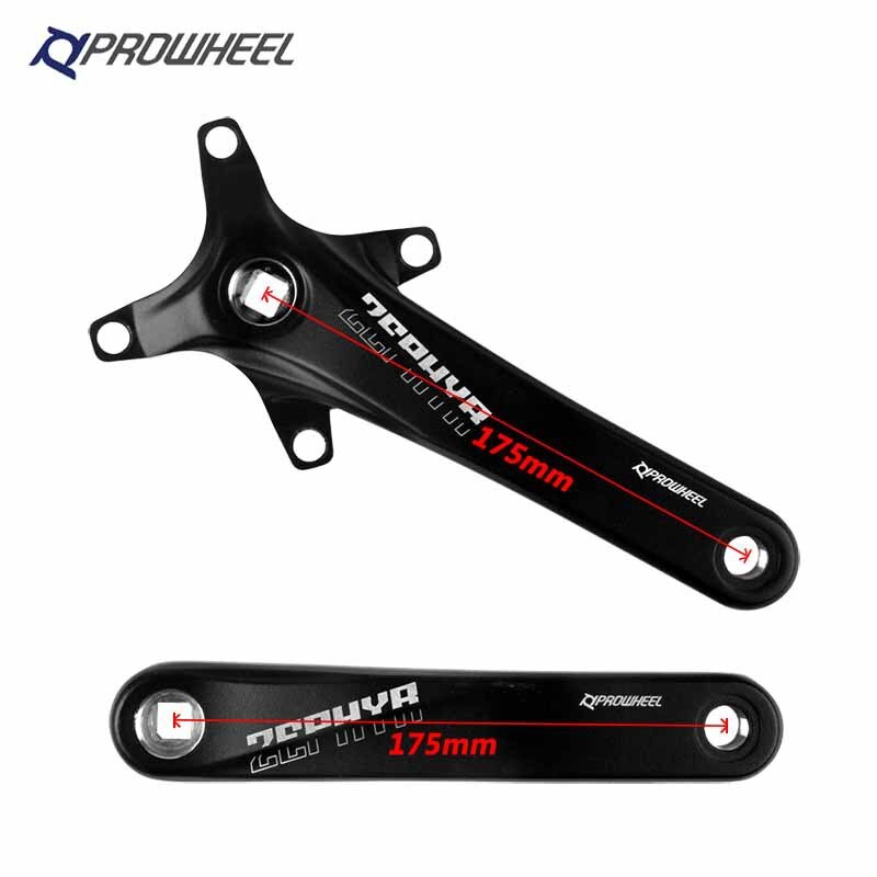 Prowheel bicicleta BCD 104 manivela piñones 170/75mm biela de aleación de aluminio agujero cuadrado bicicleta 30/32/34/36/38T bielas de montaña