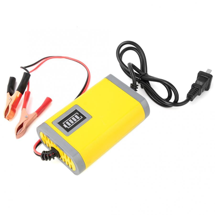 12v bly-syre batterier bil køretøj motorcykel oplader opbevaringsbatteri lcd display oplader med 220v cn stik