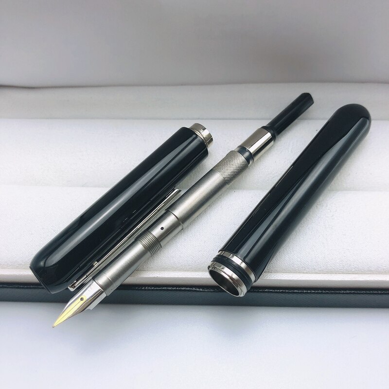 LM Dialog Focus 3 Fountain Pen Supplies Red Dot Award Black Titanium Tip Nib Ink Retractable Pens