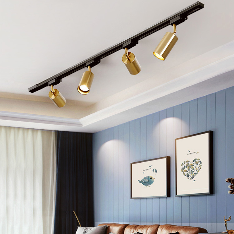 GU10 LED Plafond Spotlight Track Light Spot Lighting Armatuur Rail Voor Winkel Keuken Huisdecoratie Slaapkamerlampen Woonkamer plafondlamp spotjes led plafond rail verlichting plafondlampen led verlichting spots wandla