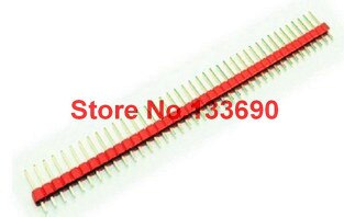 10PCS/LOT 1x40 Pin 2.54MM single row male Pin Header connector ROHS,Color(red) pin header