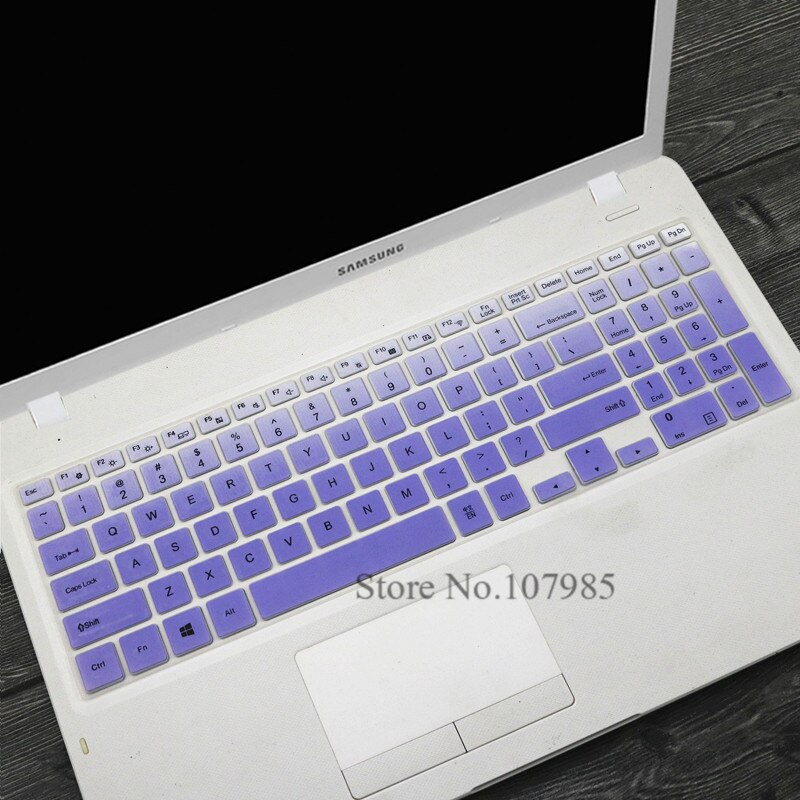 keyboard cover Protector Skin For Samsung Essentials E20 E30 NP350XAA 15.6 inch NP500R5K 500R5K 500R5H 551XAA NP 550XAA NP530E5M: Gradualpurple
