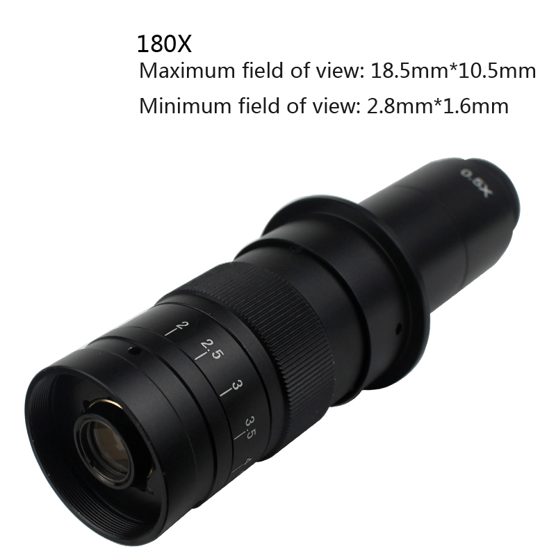 180x 120x 300x zoom c-mount-objektiv mikroskop barlow hjelpeobjektiv for hdmi usb industrivideomikroskopkamera: Oransje
