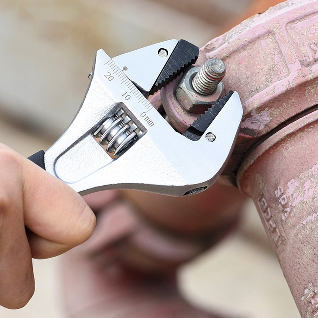 Wide Adjustable Wrench Universal Spanner Key Nut Wrench 10 Inch Large Opening Adjustable Spanner Repair Hand Tools