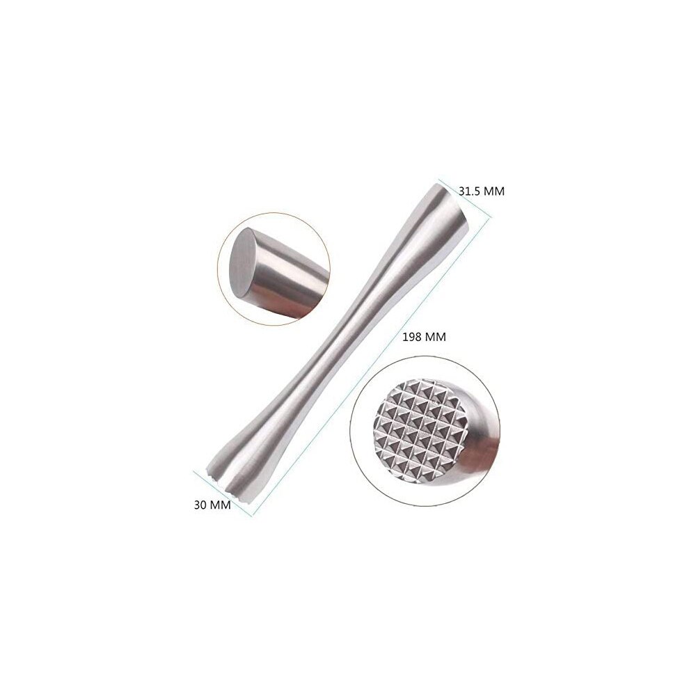 Stainless Steel Wine Mixing Stick Cocktail Muddler Shaker With Crushing Hammer DIY Drink Fruit Mojito Crushed Ice Barware Tool