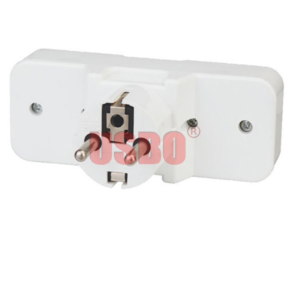 White Portable 250V 6A universal travel adaptor socket Europe extension socket power converter plug with on off light switch