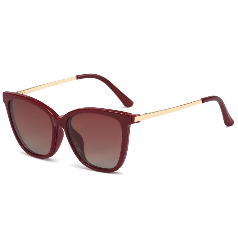 Gafas de sol polarizadas para mujer, montura con Clip magnético, graduadas para miopía, nuevas: c7