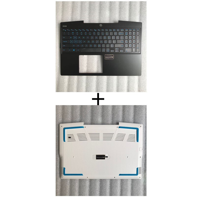 For Dell G3 3590 white screen back cover screen frame upper Top blue keyboard under cover bottom shell laptop shell