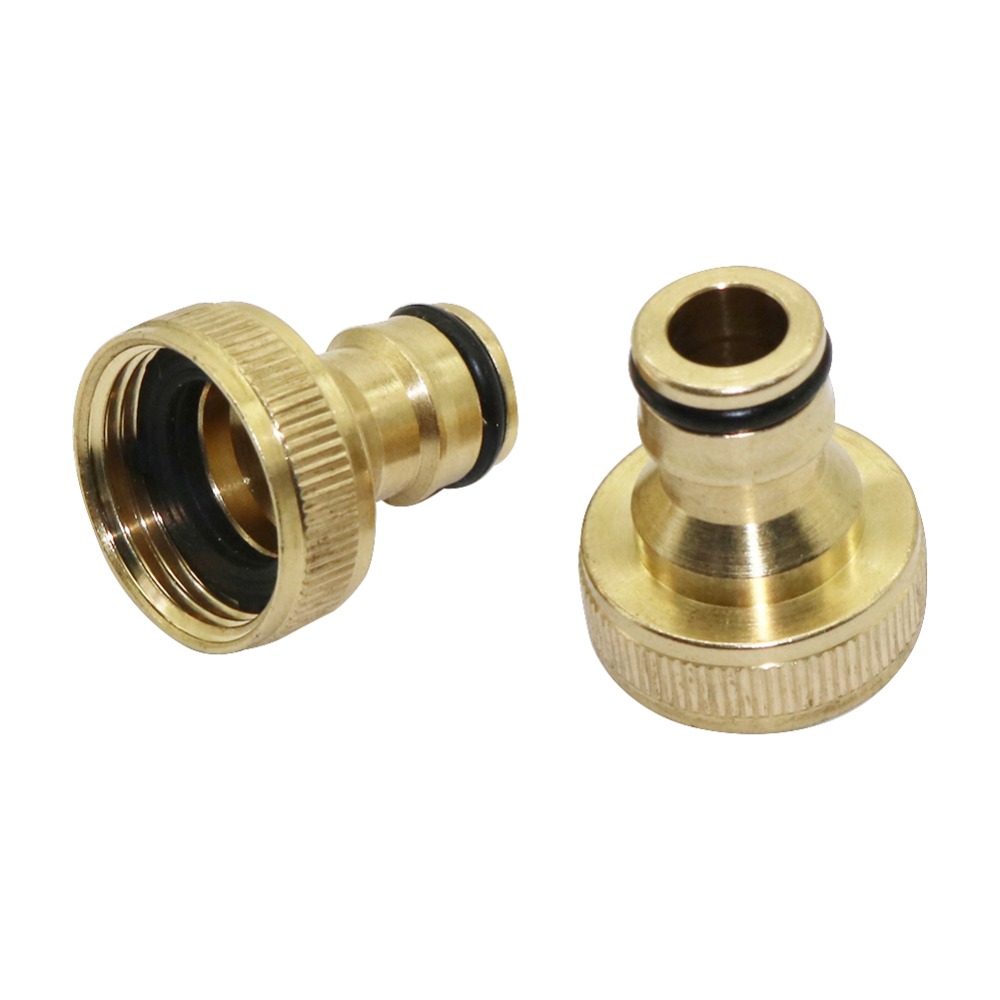 3/4" Copper Quick Connectors Garden Irrigation Car Washing Pipe joints Watering Tube Fittings Female thread adapter 1 Pc