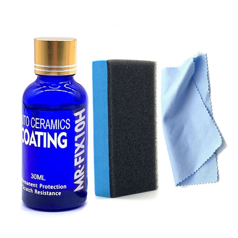 Revestimiento de vidrio líquido superhidrofóbico para coche, capa de pulido, cuidado de pintura, durabilidad, anticorrosión, 30ml, 10H: Basic Package