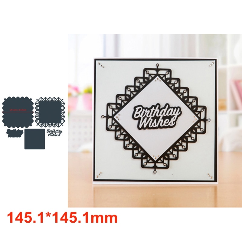 Flerdelad uppsättning av vackra snygga ramar med konstord kostnadseffektiva metallskärverktyg för diy scrapbooking album papperskort: 6