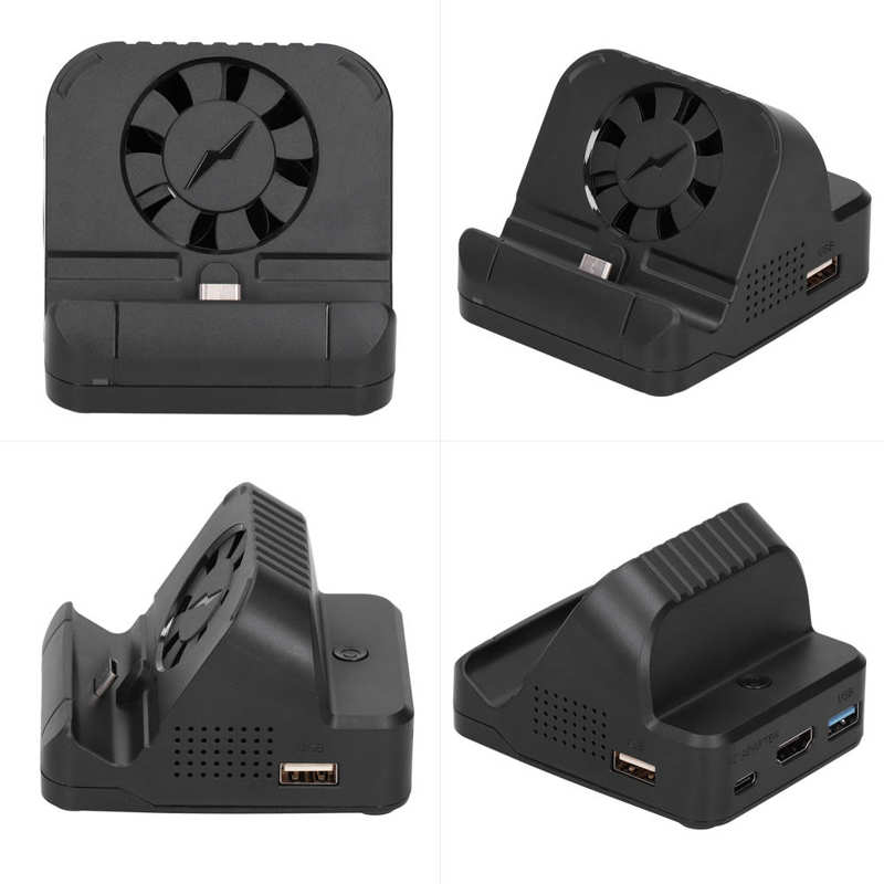 Beweging Sensor Video Converter High Definition Multimedia Interface Type‑c Opladen Dock W/Cooling Fan Voor Game Machine